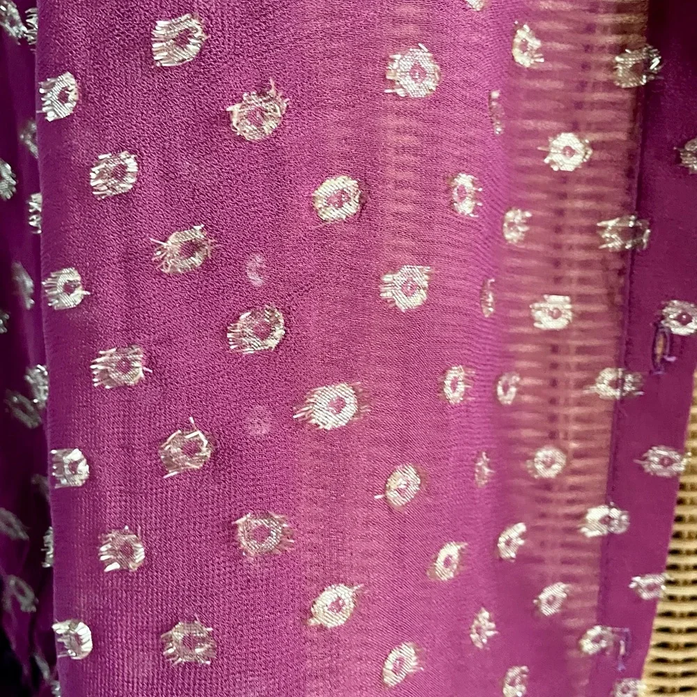 Anthropologie Moulinette Soeurs Foil Print Button Down Blouse. Size Small
